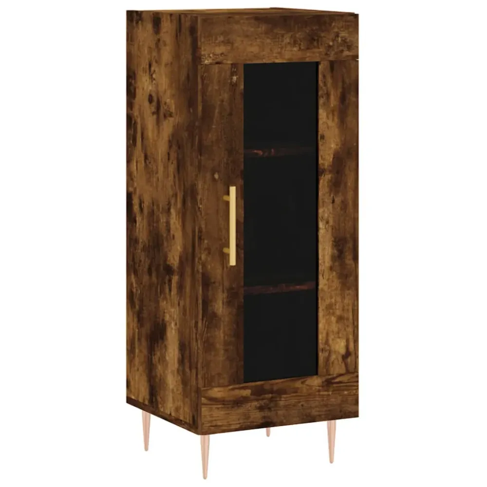Buffet bahut commode armoire meuble de rangement organisateur cuisine salle de séjour salon 34,5 x 34 x 90 cm bois d'ingén...