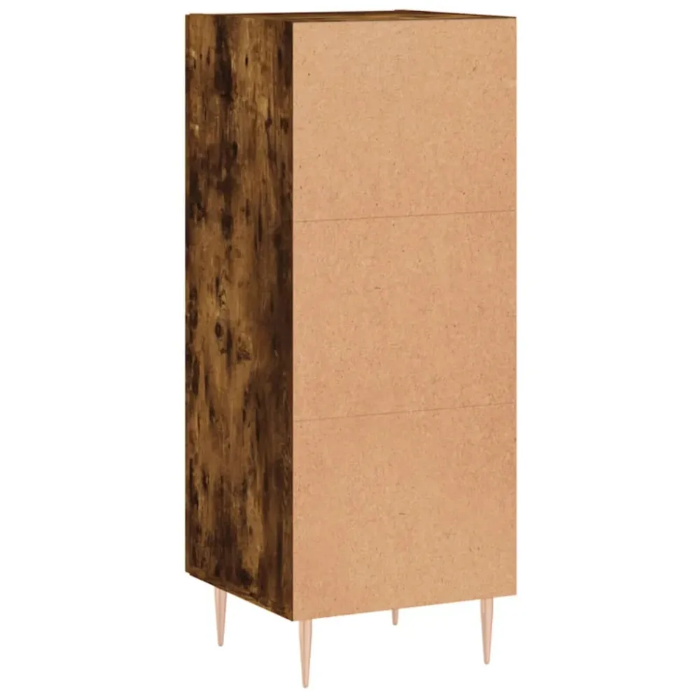 Buffet bahut commode armoire meuble de rangement organisateur cuisine salle de séjour salon 34,5 x 34 x 90 cm bois d'ingén...