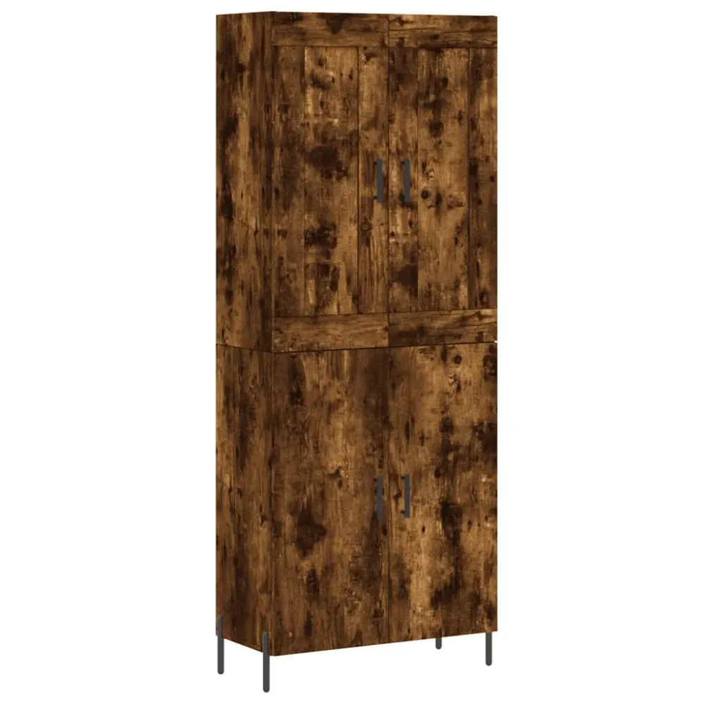 Buffet bahut commode armoire meuble de rangement organisateur cuisine salle de séjour salon haut 69,5 x 34 x 180 cm bois d...