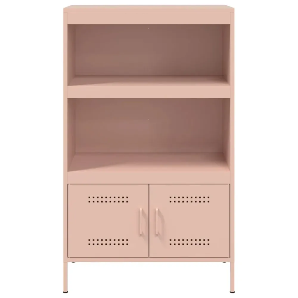 Buffet bahut commode armoire meuble de rangement organisateur cuisine salle de séjour salon haut 68 x 39 x 113 cm acier Ro...