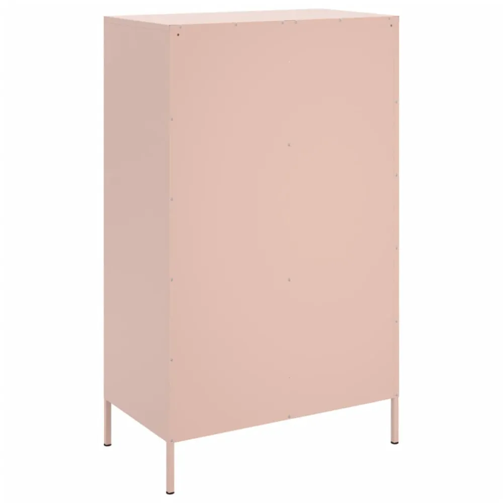 Buffet bahut commode armoire meuble de rangement organisateur cuisine salle de séjour salon haut 68 x 39 x 113 cm acier Ro...