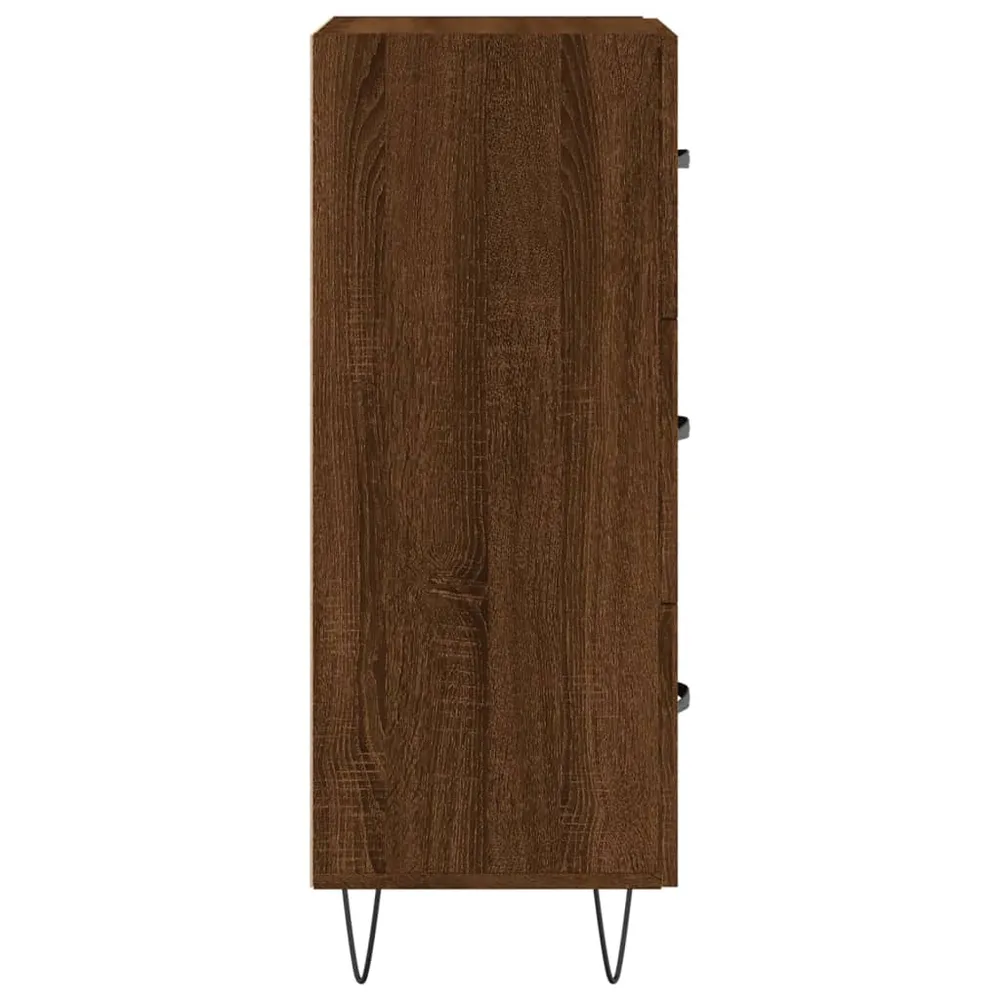 Buffet bahut commode armoire meuble de rangement organisateur cuisine salle de séjour salon 34,5 x 34 x 90 cm bois d'ingén...