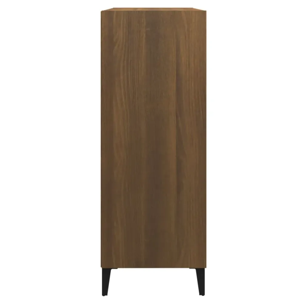 Buffet bahut commode armoire meuble de rangement organisateur cuisine salle de séjour salon 69,5 x 32,5 x 90 cm bois d'ing...