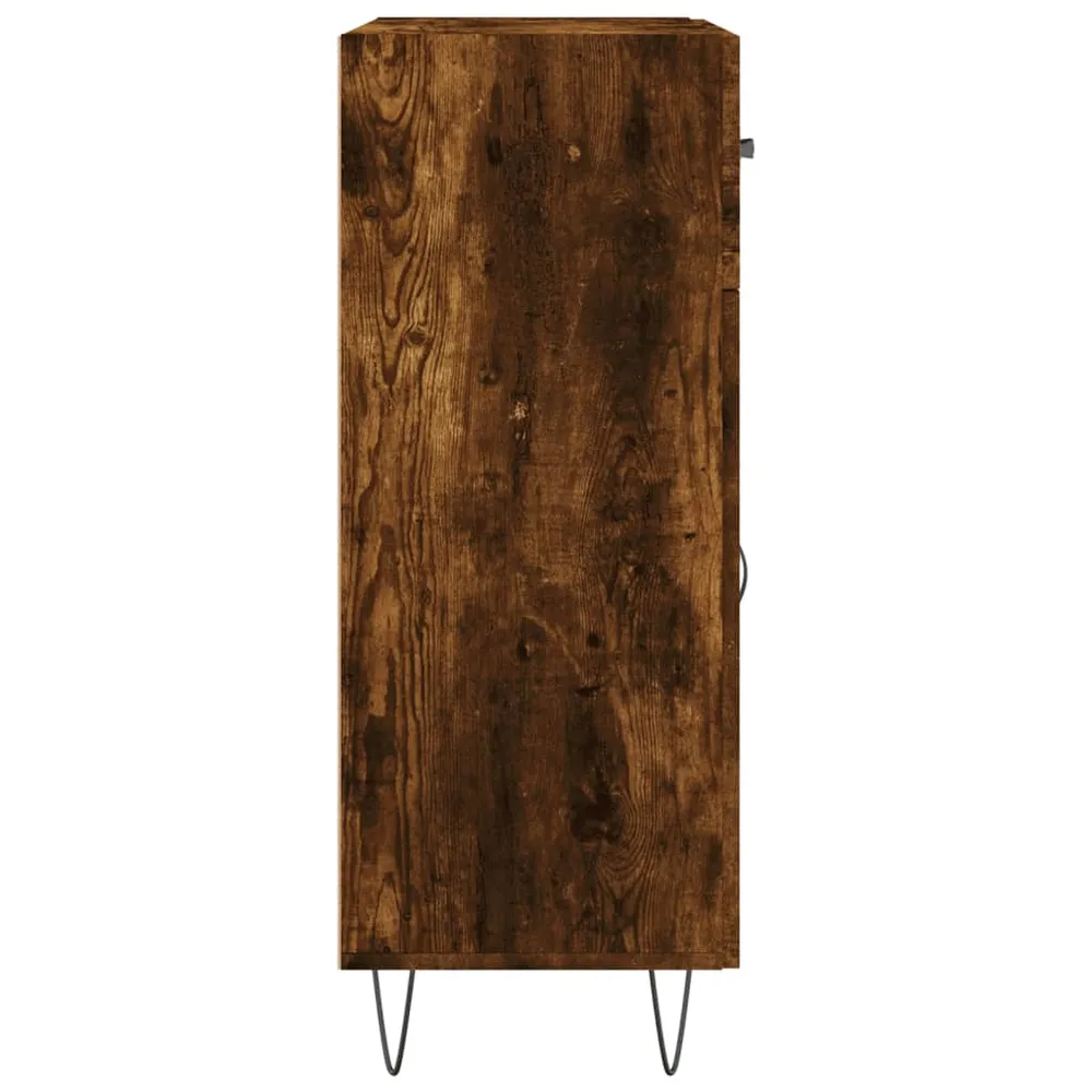 Buffet bahut commode armoire meuble de rangement organisateur cuisine salle de séjour salon 69,5 x 34 x 90 cm bois d'ingén...