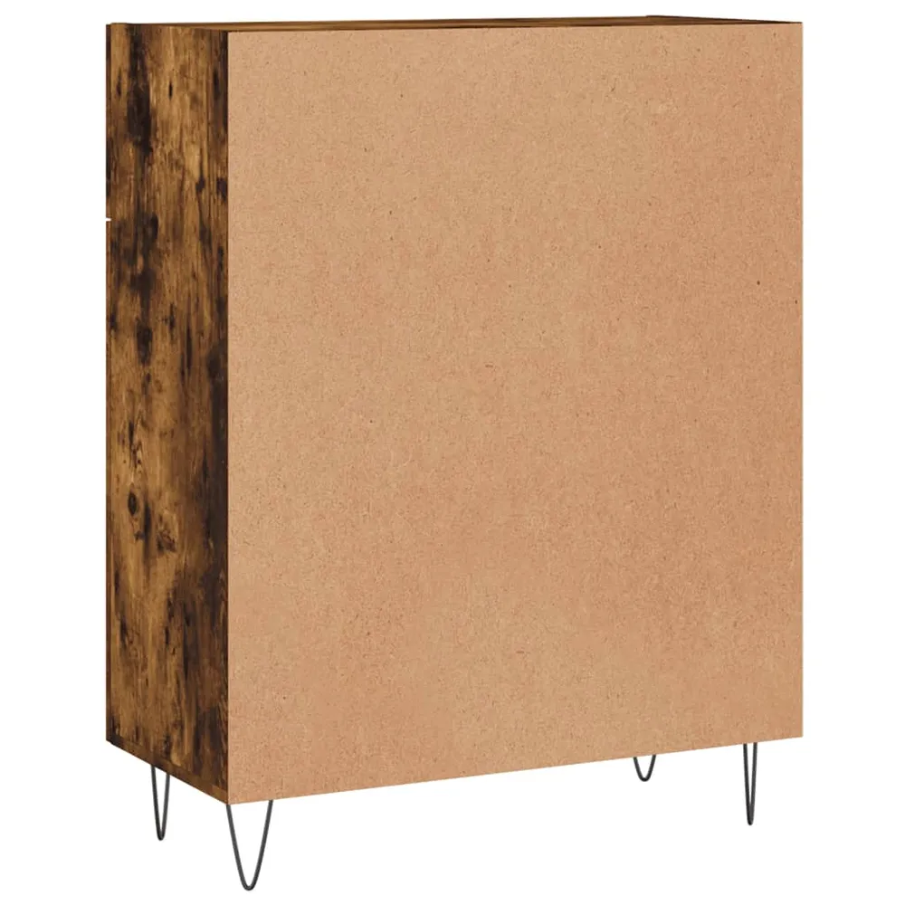 Buffet bahut commode armoire meuble de rangement organisateur cuisine salle de séjour salon 69,5 x 34 x 90 cm bois d'ingén...