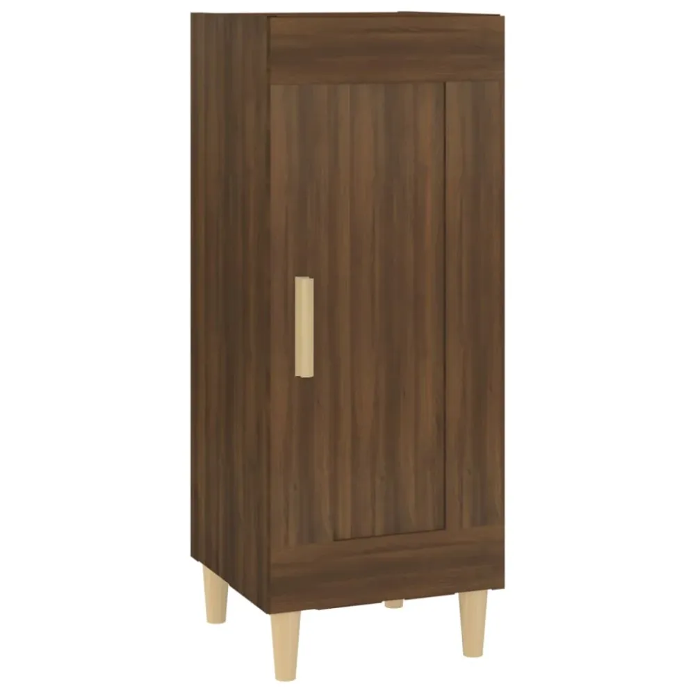Buffet bahut commode armoire meuble de rangement organisateur cuisine salle de séjour salon 34,5 x 34 x 90 cm bois d'ingén...