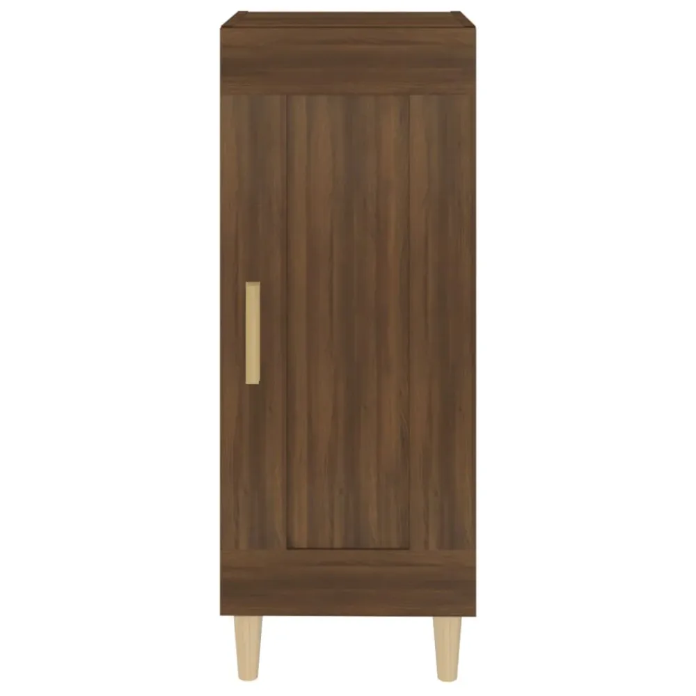 Buffet bahut commode armoire meuble de rangement organisateur cuisine salle de séjour salon 34,5 x 34 x 90 cm bois d'ingén...