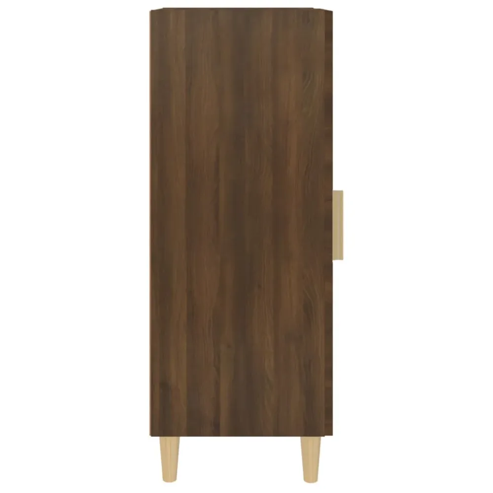 Buffet bahut commode armoire meuble de rangement organisateur cuisine salle de séjour salon 34,5 x 34 x 90 cm bois d'ingén...