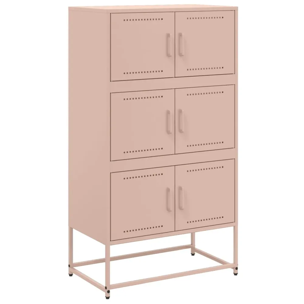 Buffet bahut commode armoire meuble de rangement organisateur cuisine salle de séjour salon 68,5 x 38,5 x 123,5 cm acier R...