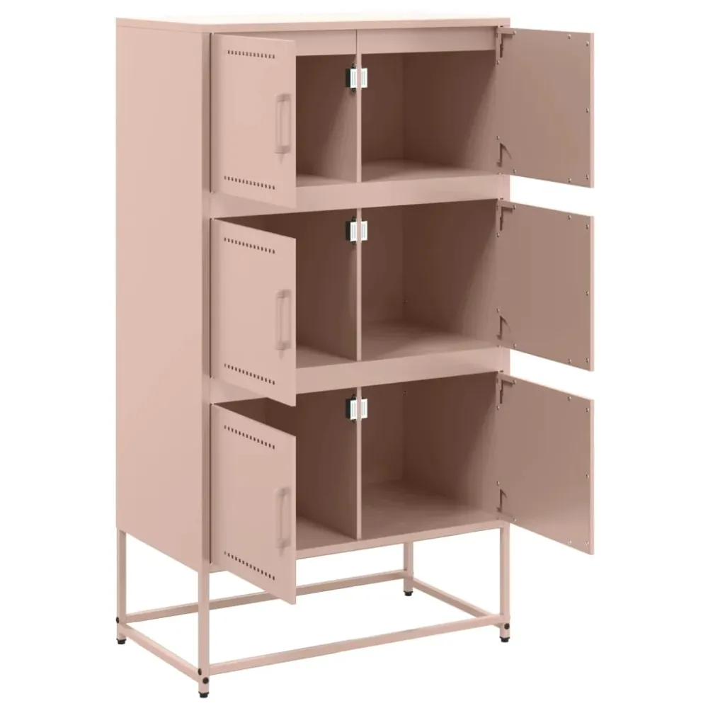 Buffet bahut commode armoire meuble de rangement organisateur cuisine salle de séjour salon 68,5 x 38,5 x 123,5 cm acier R...