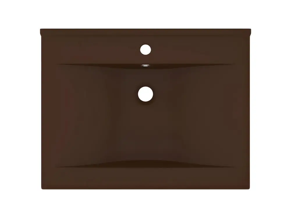 Lavabo avec trou de robinet vasque à poser de toilette lave-mains de salle de bain salle cosmétique 60 x 46 cm céramique m...