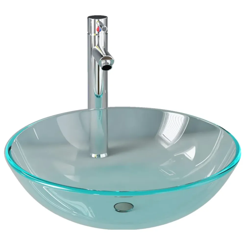 Lavabo de bain avec robinet et drain à poussoir vasque à poser de toilette lave-mains de salle de bain lavabo de salle d'e...