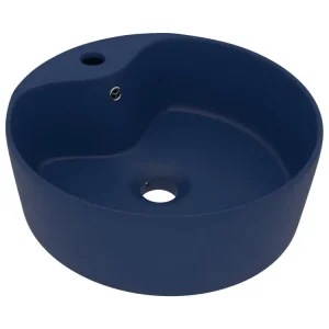 Lavabo de luxe avec trop-plein vasque à poser de toilette lave-mains de salle de bain salle cosmétique maison 36 x 13 cm c...