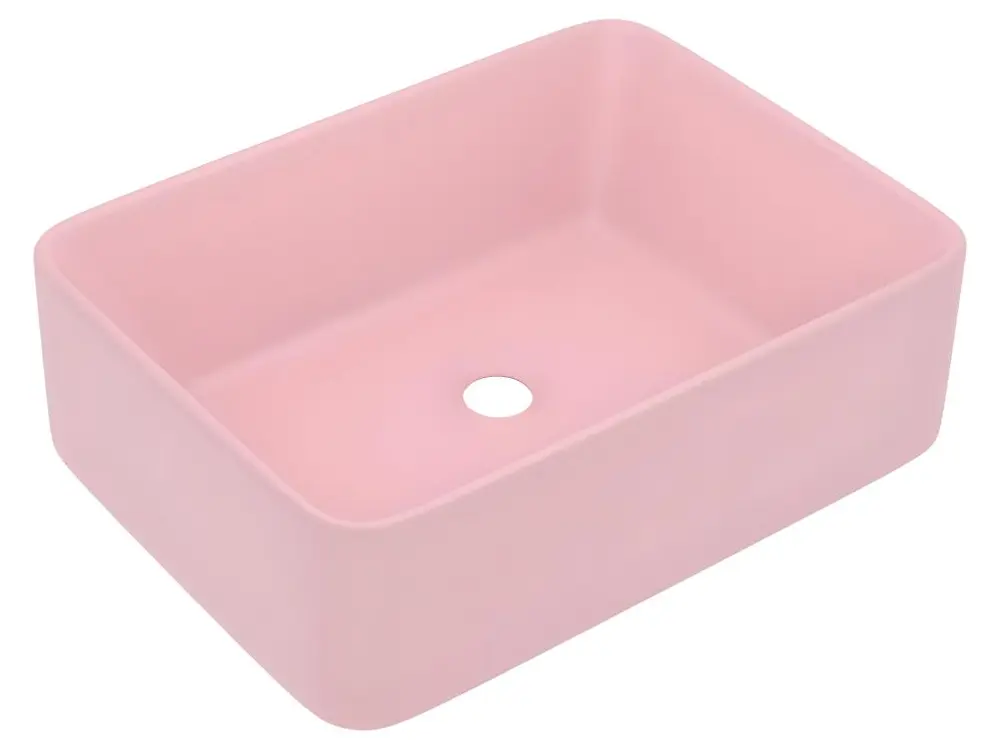 Lavabo de luxe vasque à poser de toilette lave-mains de salle de bain salle cosmétique rectangulaire intérieur 41 x 30 cm...