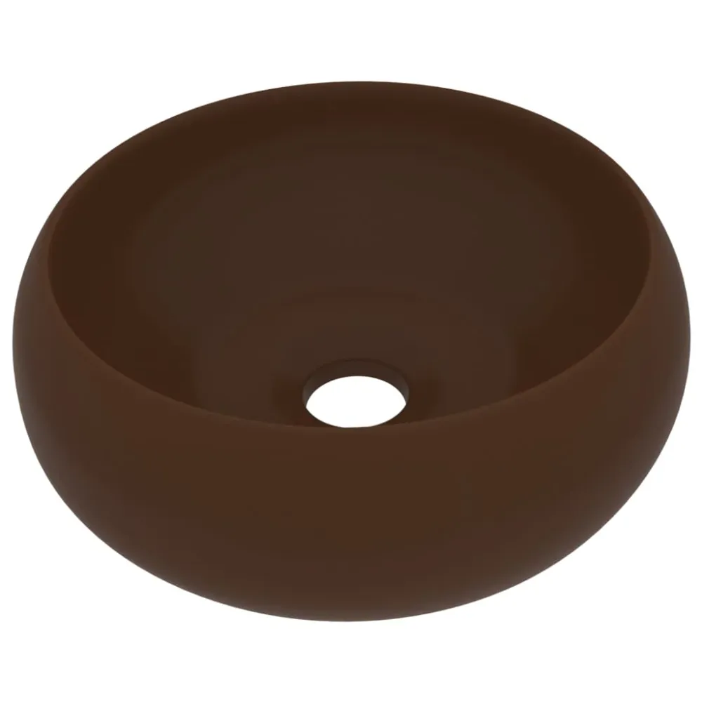 Lavabo rond de luxe vasque à poser de toilette lave-mains de salle de bain cuisine vestiaire intérieur 40 x 15 cm céramiqu...