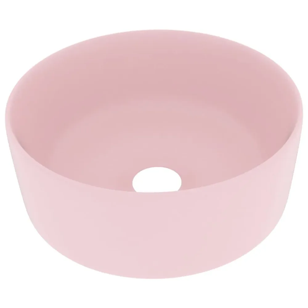 Lavabo rond de luxe vasque à poser de toilette lave-mains de salle de bain vestiaire cuisine maison intérieur 40 x 15 cm c...