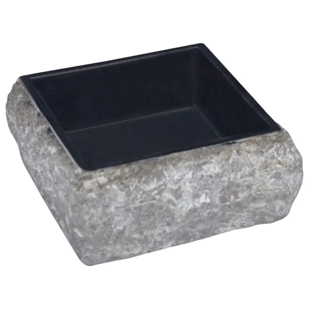 Lavabo vasque salle de bain 30 x 30 cm marbre noir 02_0002819