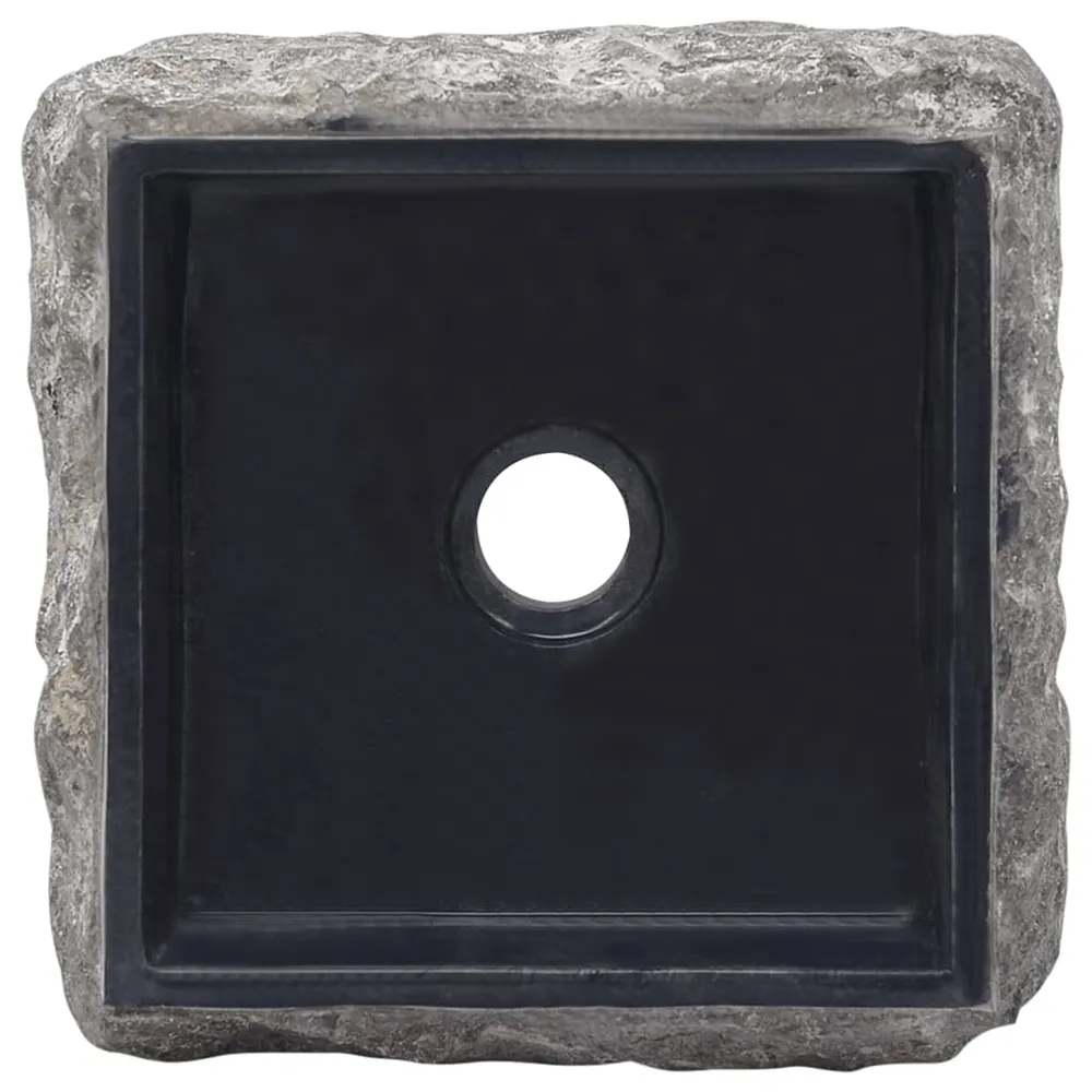 Lavabo vasque salle de bain 30 x 30 cm marbre noir 02_0002819