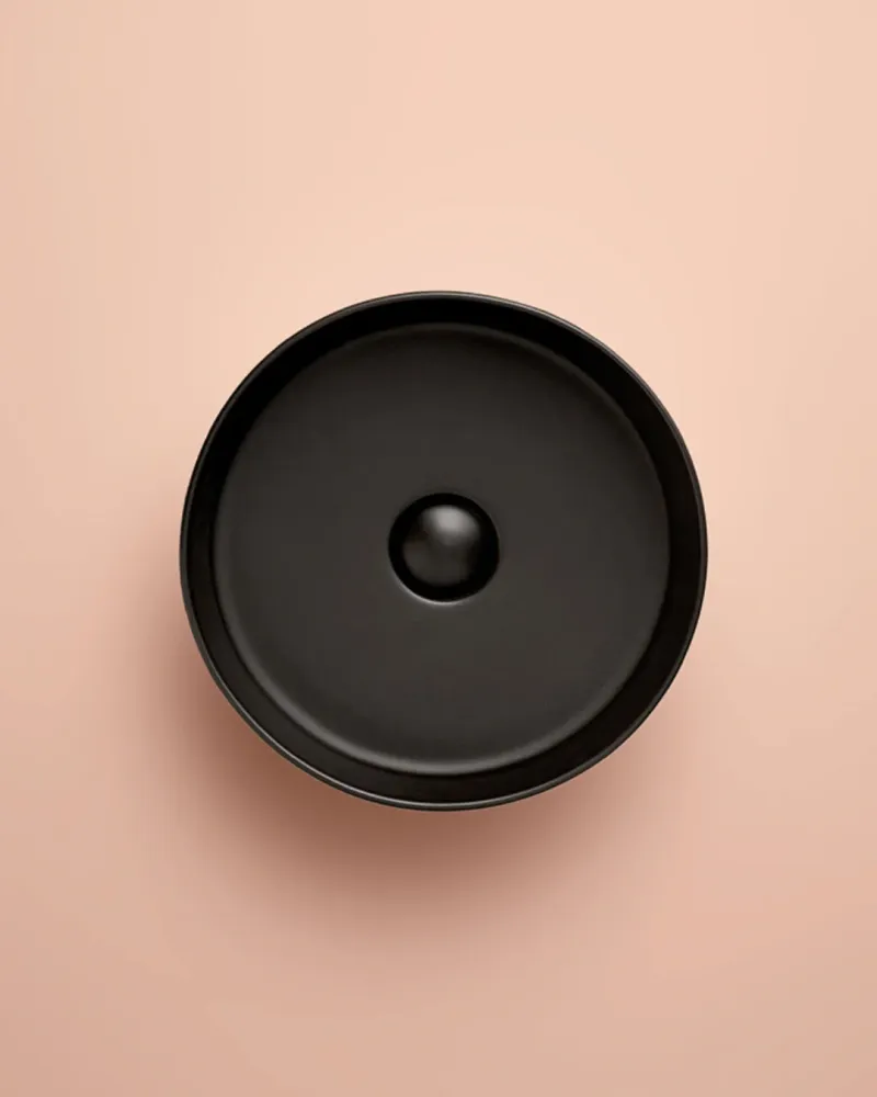 MARSALA : Vasque ronde à poser en céramique vitrifiée Ø35.5×11
