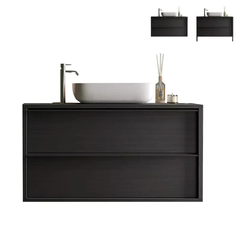 Meuble salle de bain suspendu ARREDOBAGNO CAMPANELLI 2 tiroirs + vasque à poser 110cm