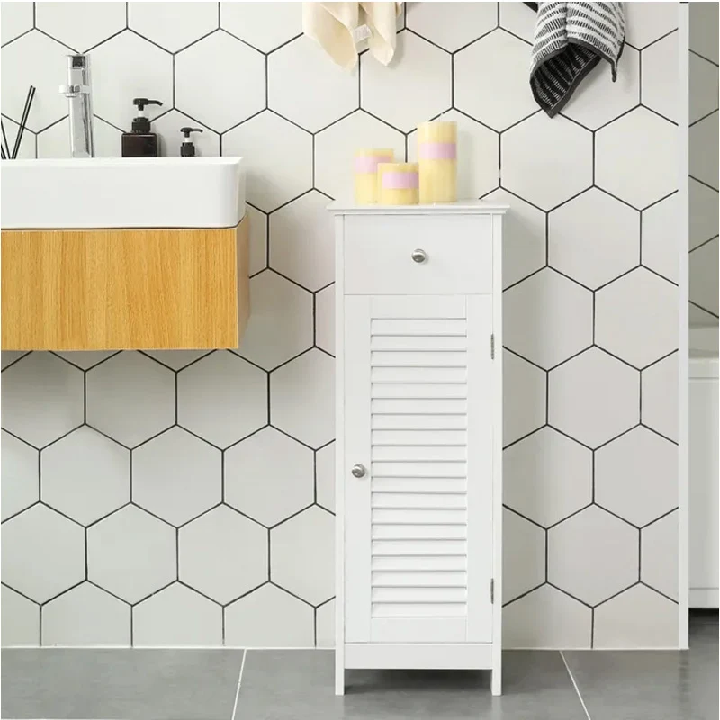 Meuble de salle de bain - Vasagle - BBC43WT pour Lavabo sur Colonne