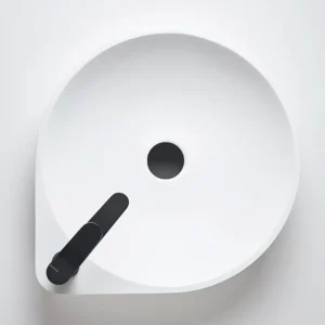 NADIR : Vasque à poser blanc mat Ø43,5×51×10 en Gelcoat