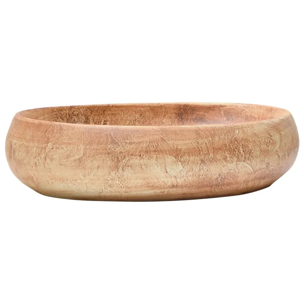 Robinet thermostatique Vasque à poser marron ovale 59x40x15 cm céramique