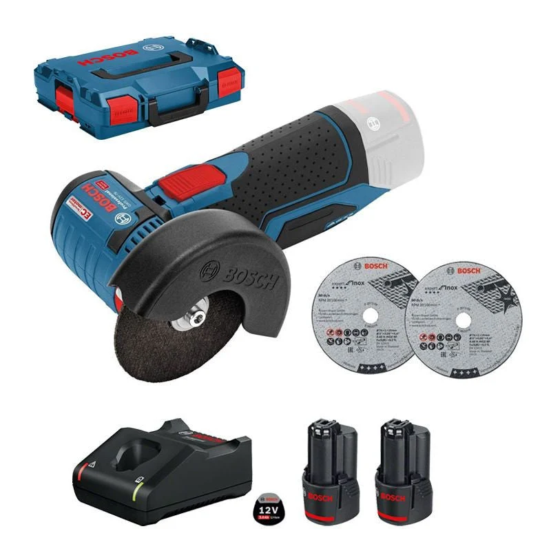 Meuleuse d'angle BOSCH 06019F200B - GWS 12V-76 V-EC Qualifié (2 x 3 Ah)