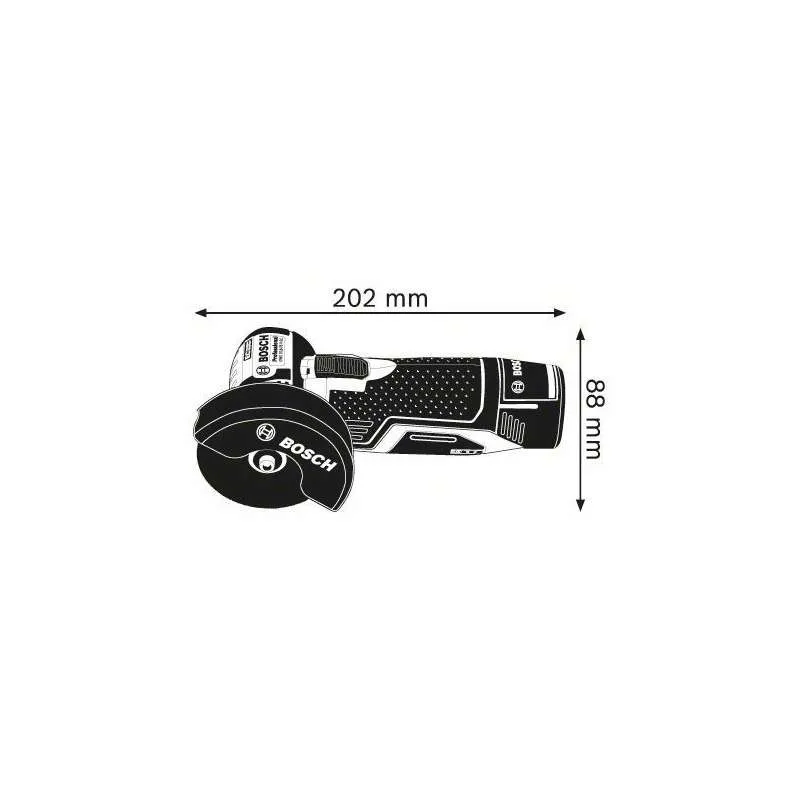 Meuleuse d'angle BOSCH 06019F200B - GWS 12V-76 V-EC Qualifié (2 x 3 Ah)