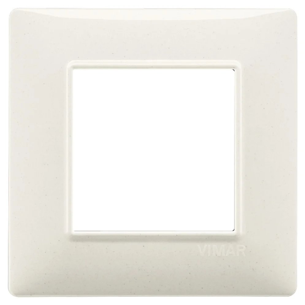 PLACCA VIMAR PLANA 2 MODULI BIANCO GRANITO 14642.06