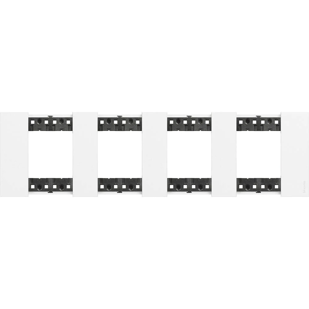 Platine de finition BTicino Living Now pour 8 modules LED modèle KA4802M4K
