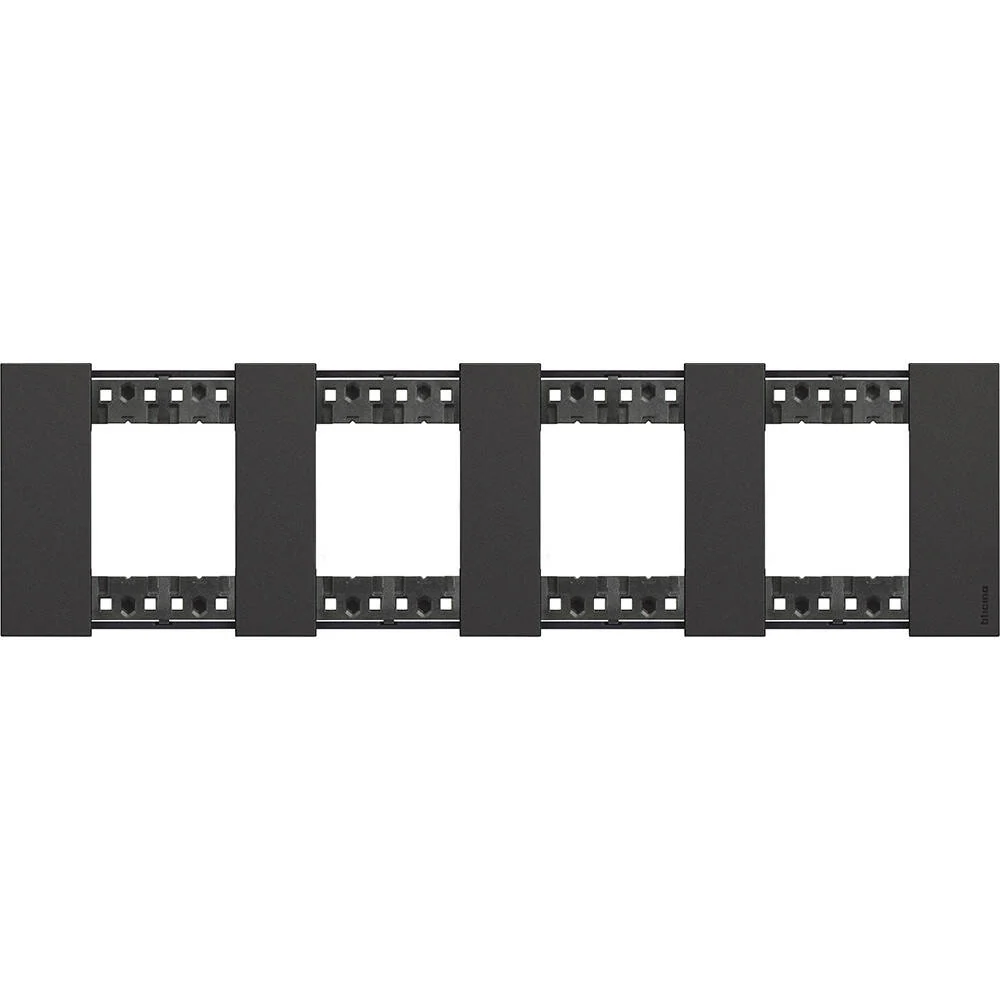 Platine de finition BTicino Living Now pour 8 modules LED modèle KA4802M4K