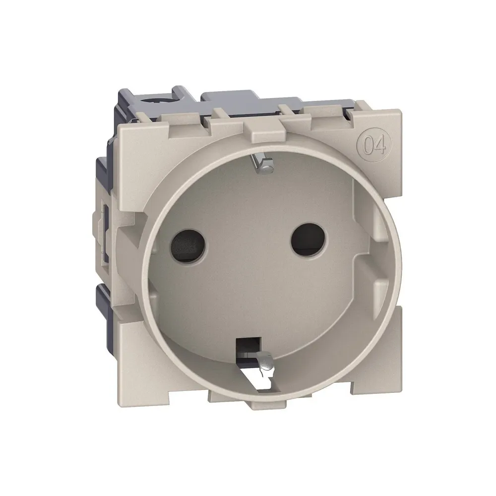 Prise 2P+T 16A Schuko 2 modules BTicino Living Now K_4141