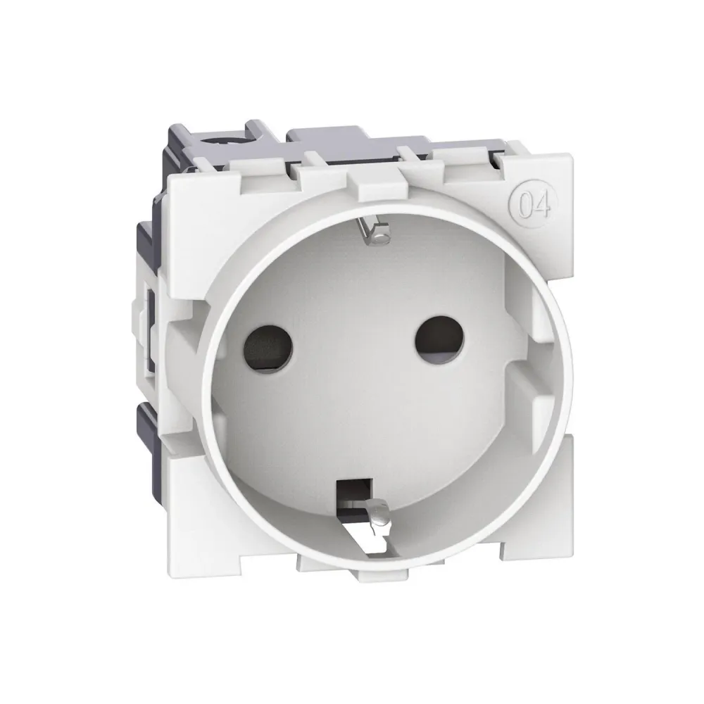 Prise 2P+T 16A Schuko 2 modules BTicino Living Now K_4141