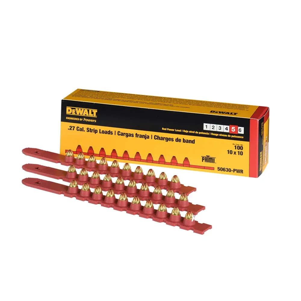 Cartouches rouges sur bandes calibre .27, 10 bandes (100 unités) 18V | 2 Batteries