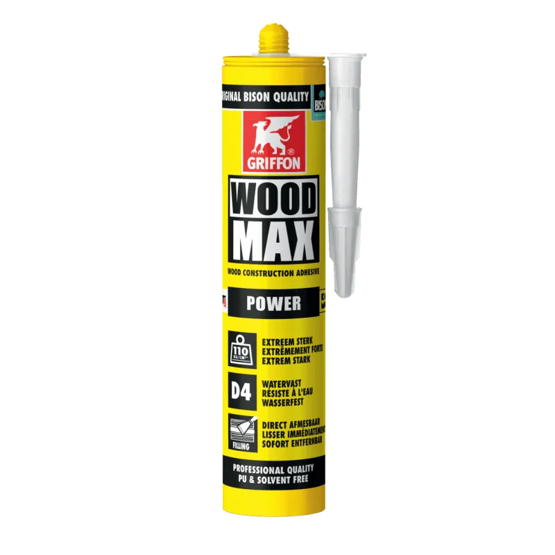 Colle à bois WOOD MAX - cartouche 380g - GRIFFON 6311124 pour Bricoleurs Confirmés