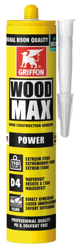 Colle woodmax power Cartouche en Vert et Noir