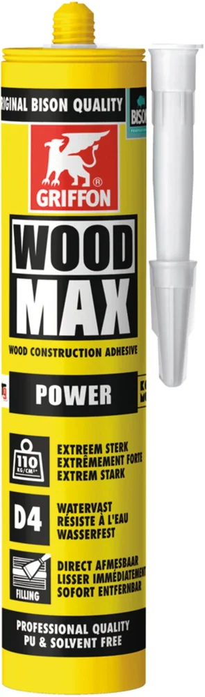 Colle woodmax power Cartouche en Vert et Noir