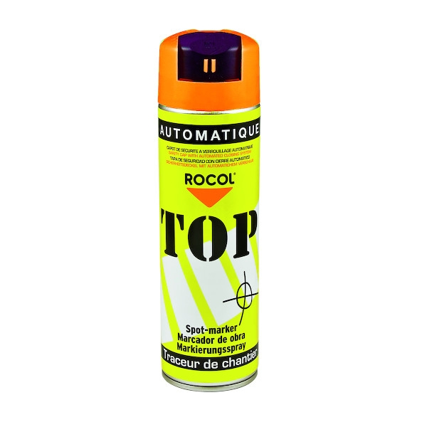 Résistant aux Intempéries Traceur de chantier TOP AUTOMATIQUE - orange - 500 mL - ROCOL