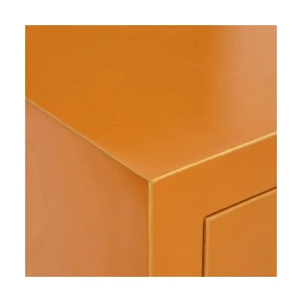 Résistant aux Chocs Meuble d'Entrée Design Chinois en Bois Orange et Métal (95 x 26 x 90 c
