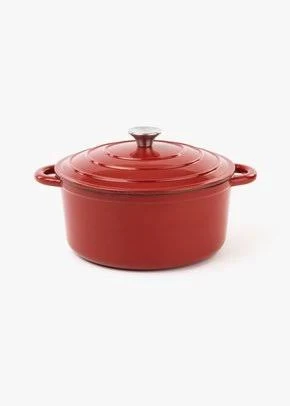 CH 24cm Cast Fer Pot Red