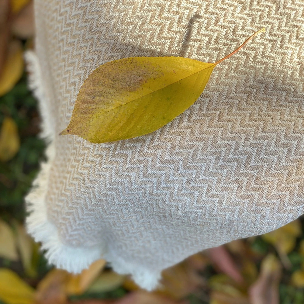 Certifié CE Plaid cachemire et laine camel