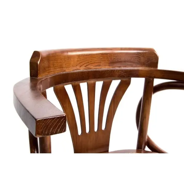 Chaise Vieux en Bois Brun et Cannage