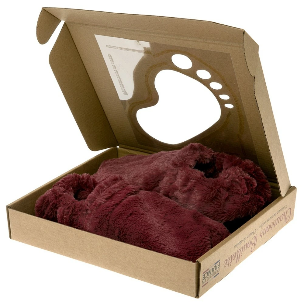 Chaussons bouillottes prune avec 32 Accessoires