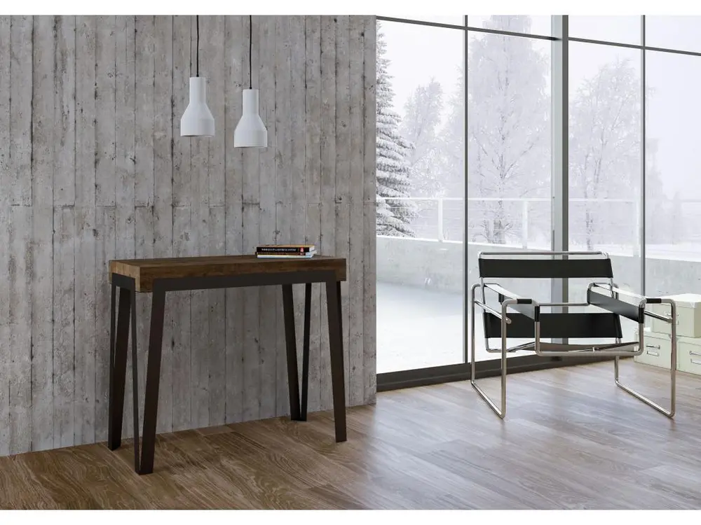 Console Rio Petit Noyer cadre Anthracite