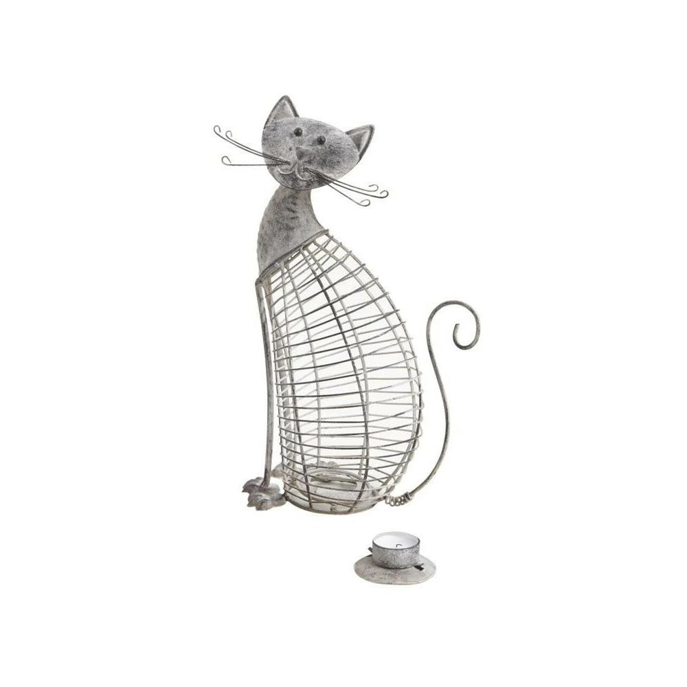 Photophore métal chat Diamètre 125mm