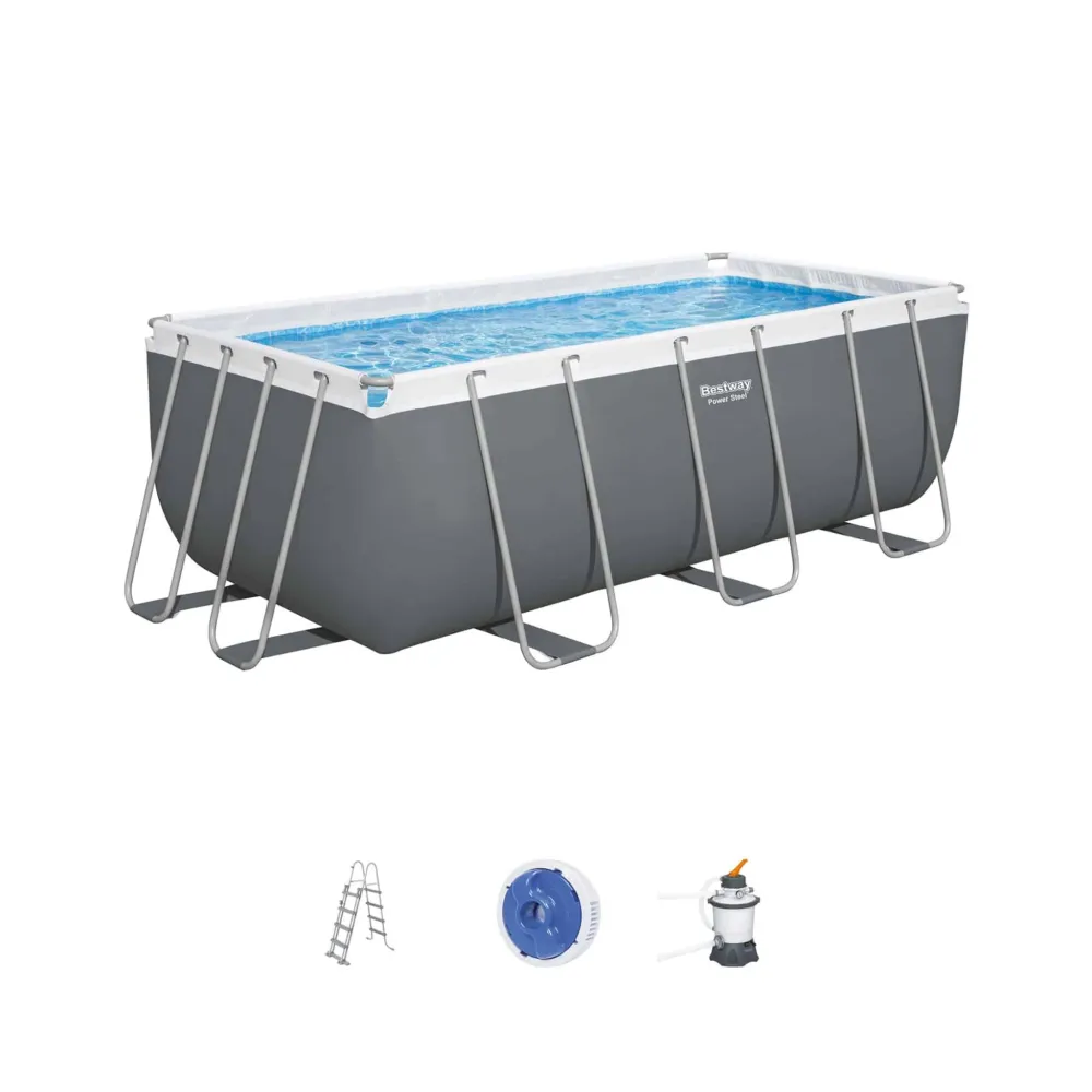 Piscina Elevada Retangular Power En acier Bestway 412x201x122cm