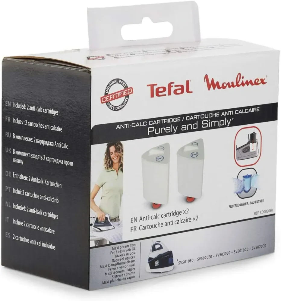 Filtres à eau anti-calcaire Rowenta Tefal pour fer à repasser Fasteo Liberty Easy Steam SV60 VR50 VR70