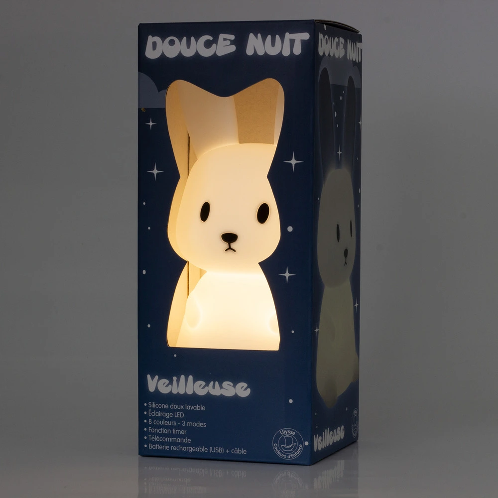 Veilleuse portatif bunny avec Fonction LED
