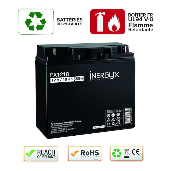 Batterie à autonomie renouvelable VRLA - 18 Ah - IZYX SYSTEMS